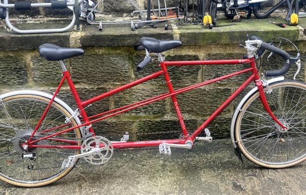 Pashley e type classic tandem, red