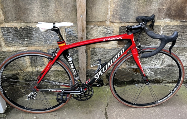 Specialized S-Works Tarmac carbon road bike, red