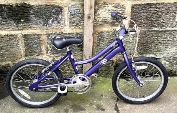 Raleigh Chic 18in kids bike, metallic purple