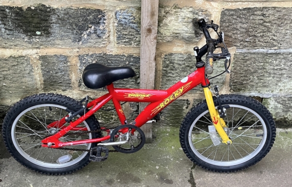 Probike Rocky 18in kids bike, red/yellow