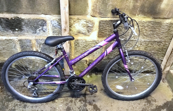 Apollo Outrider 24in kids bike, purple