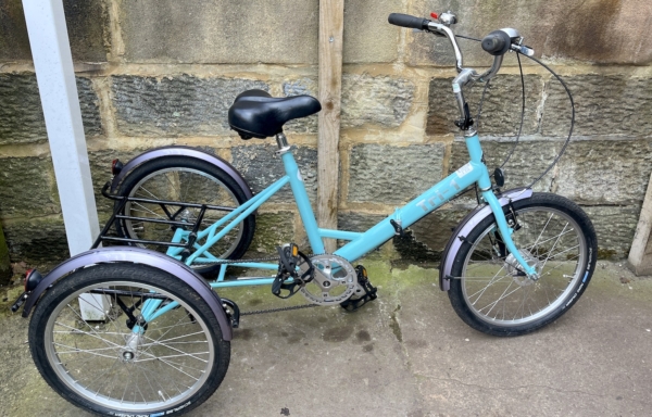 Pashley Tri-1 trike barely used, light blue