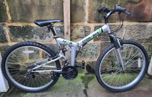 Stowabike folding MTB, silver