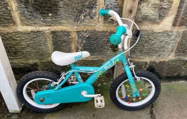 ApolloPetal 14in kids bike, turquoise