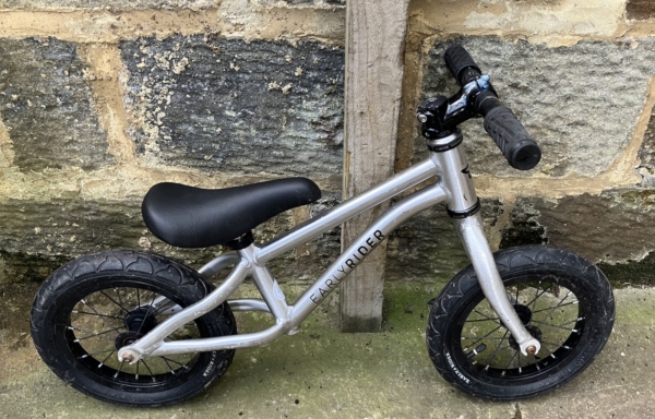 Early Rider alloy 12in balance bike, silver