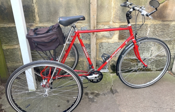 Bob Jackson 531 custom built with Tykit 2 trike conversion, red