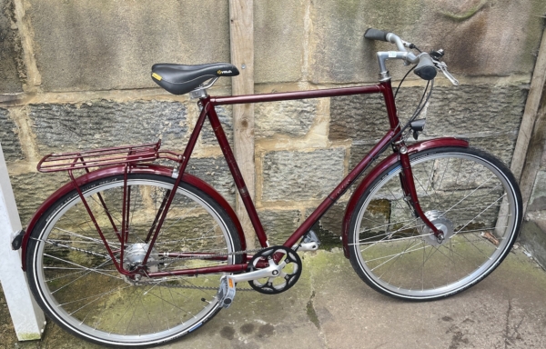 Raleigh Courier restored town bike, red