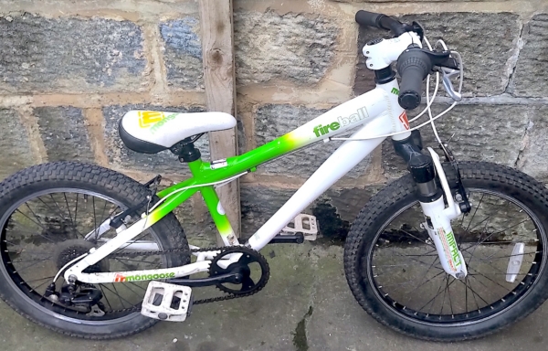 Mongoose Fireball 20in kids bike, white